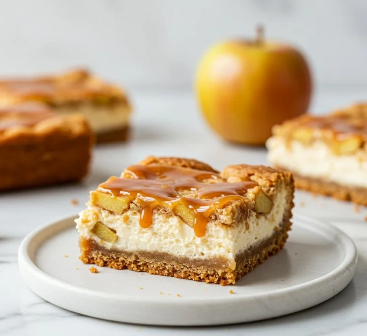 Caramel Apple Cheesecake Bars