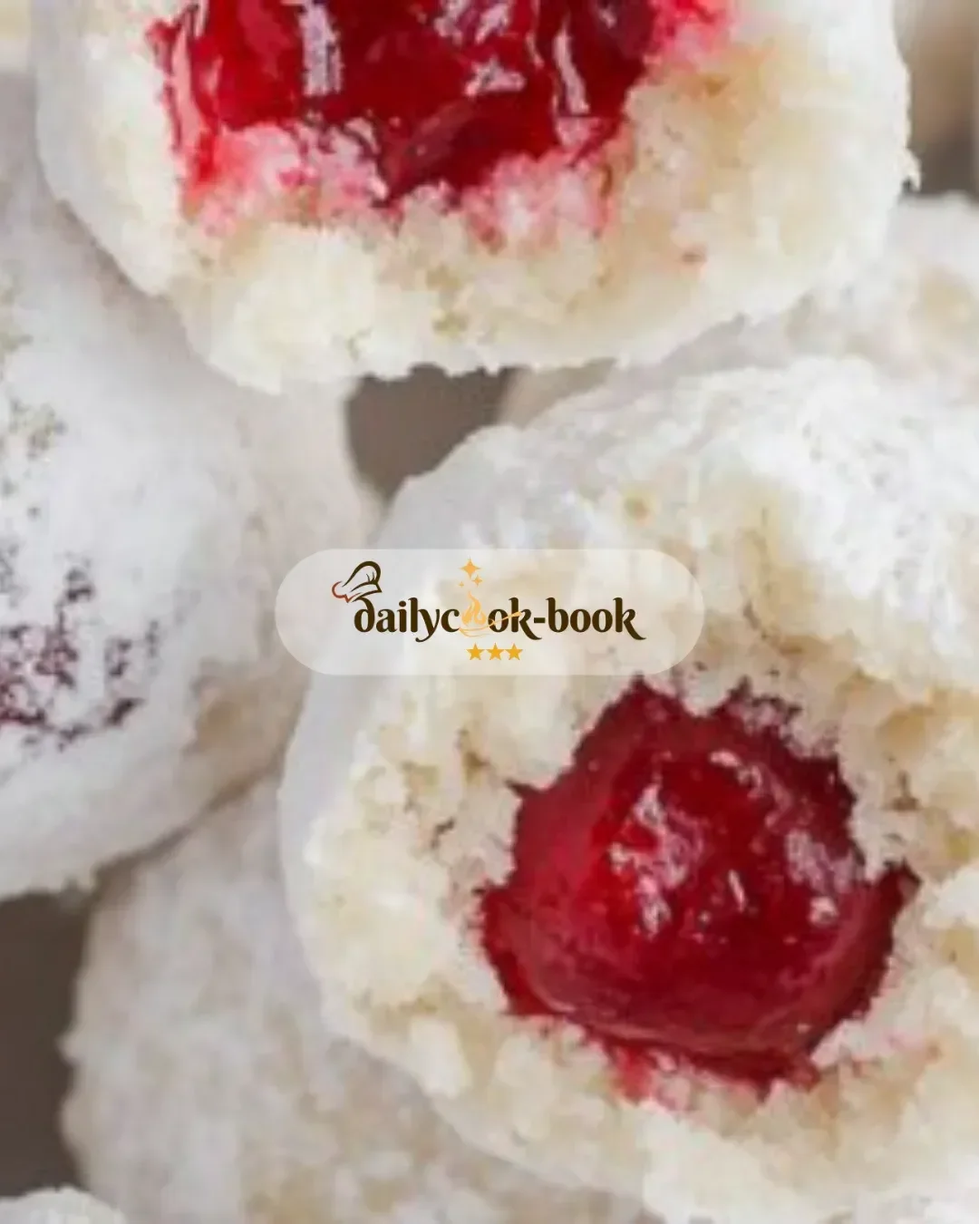 Cherry Snowball Cookies