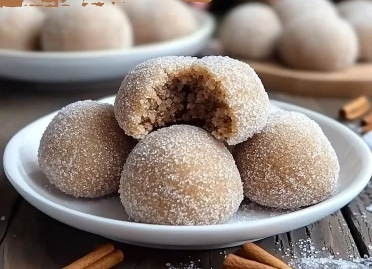 Cinnamon Sugar Snowball Cookies