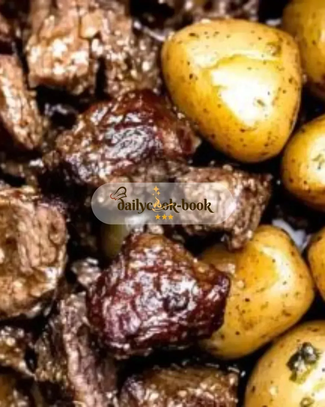 Crockpot Garlic Butter Beef Bites with Potatoes