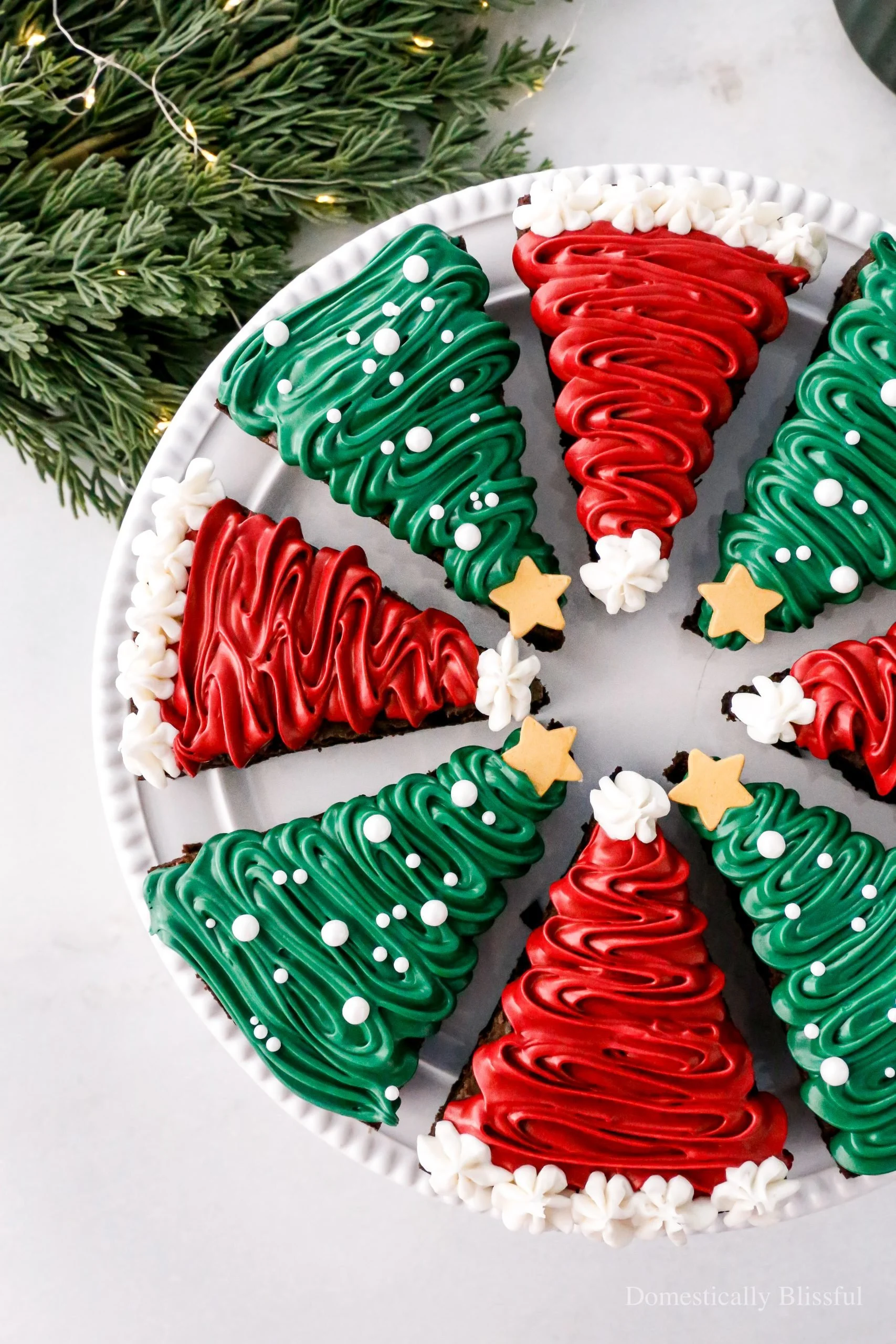 Frosted Christmas Brownies