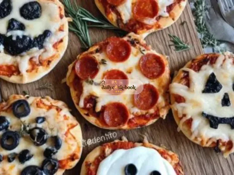 Halloween Mini Pizzas