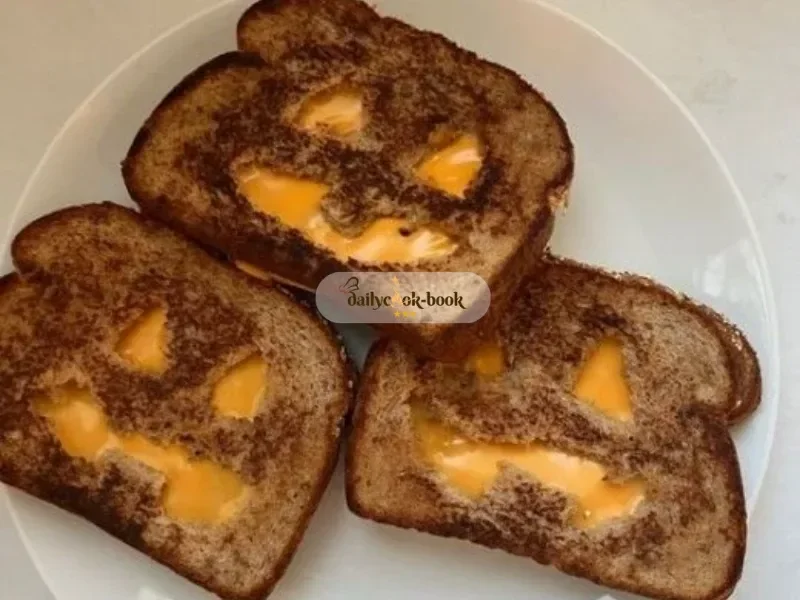 Jack O Lantern Grilled Cheese