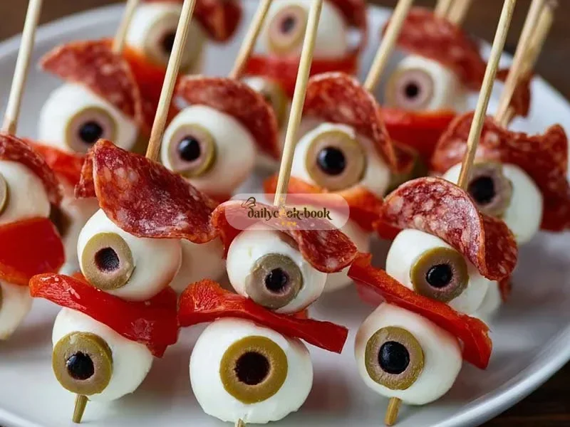Skewered Salami Eyeballs