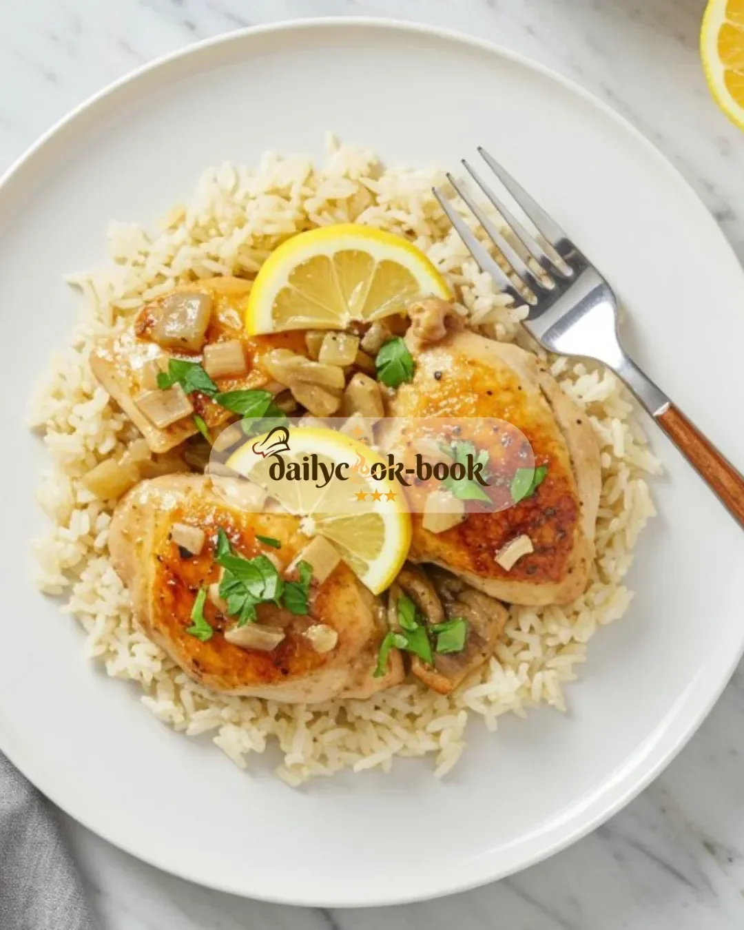 Slow Cooker Lemon Herb Chicken with Fluffy Rice