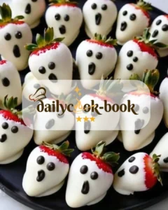 Bowl of spooky popcorn decorated for Halloween with ghostly sprinkles.