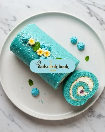 Stitch-Inspired Tropical Blue Cake Roll