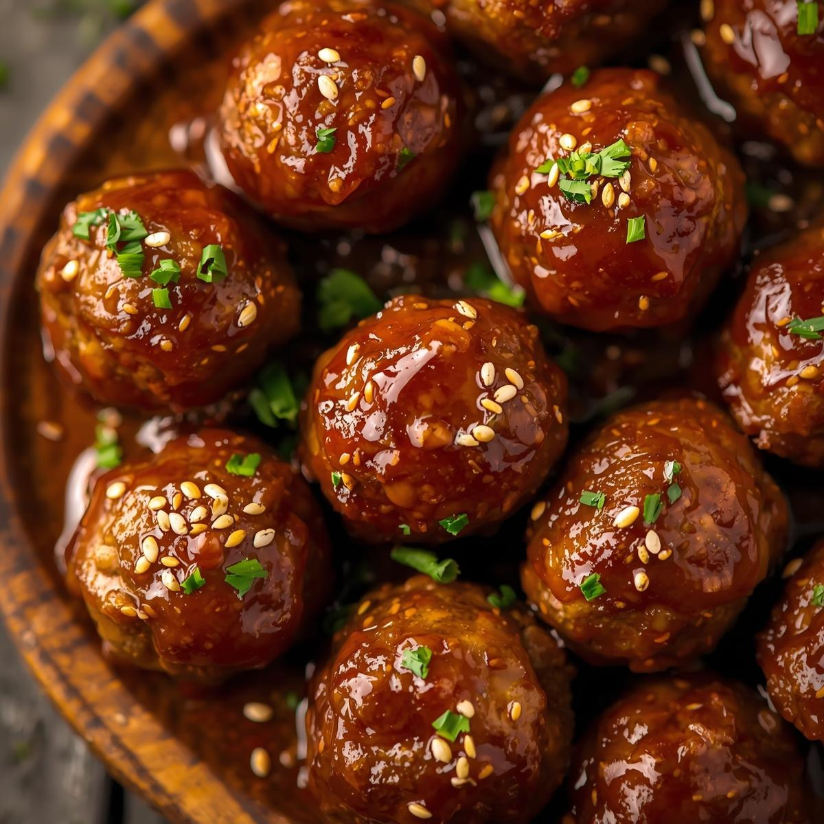 Apple Cider Glazed Meatballs