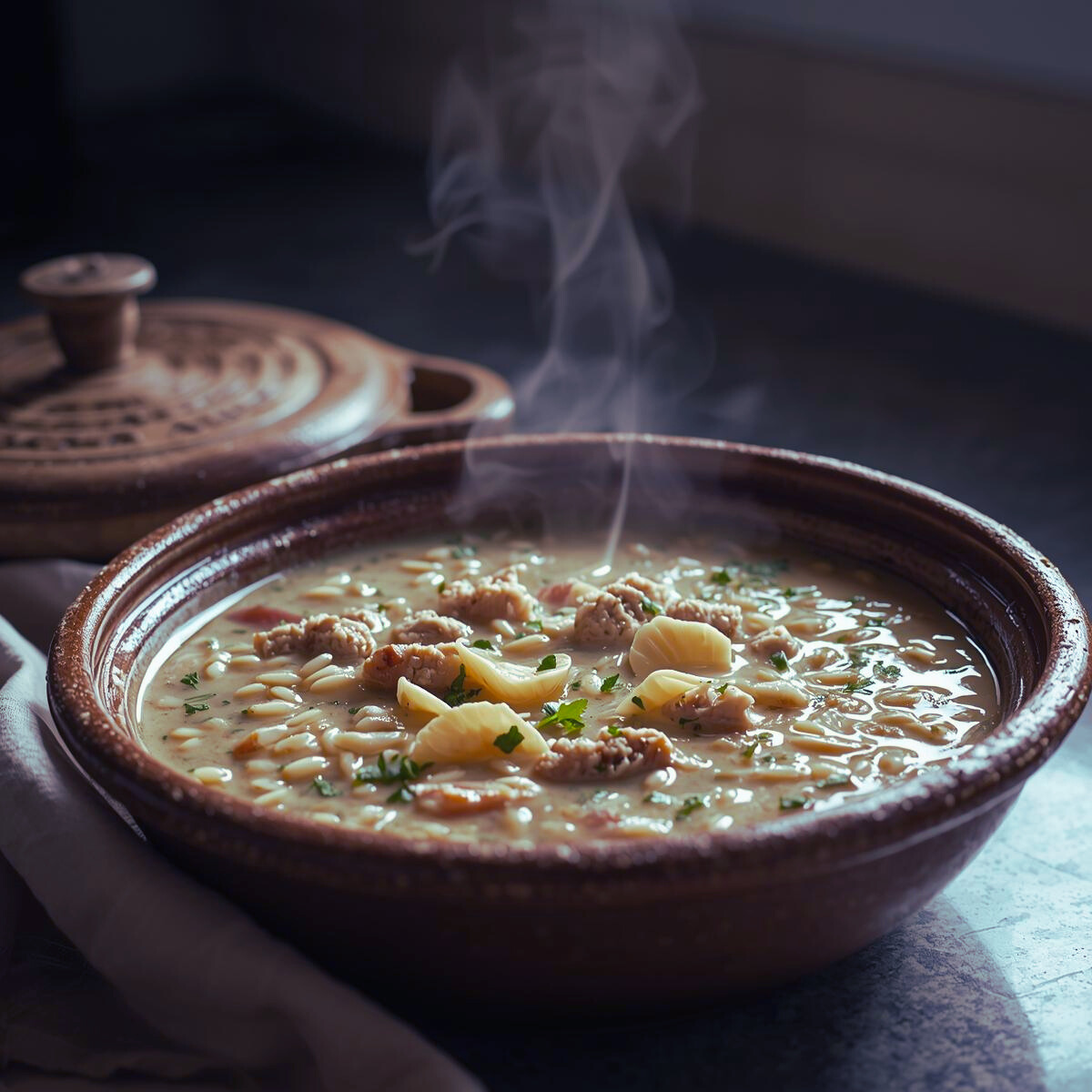 Creamy Turkey Orzo Soup