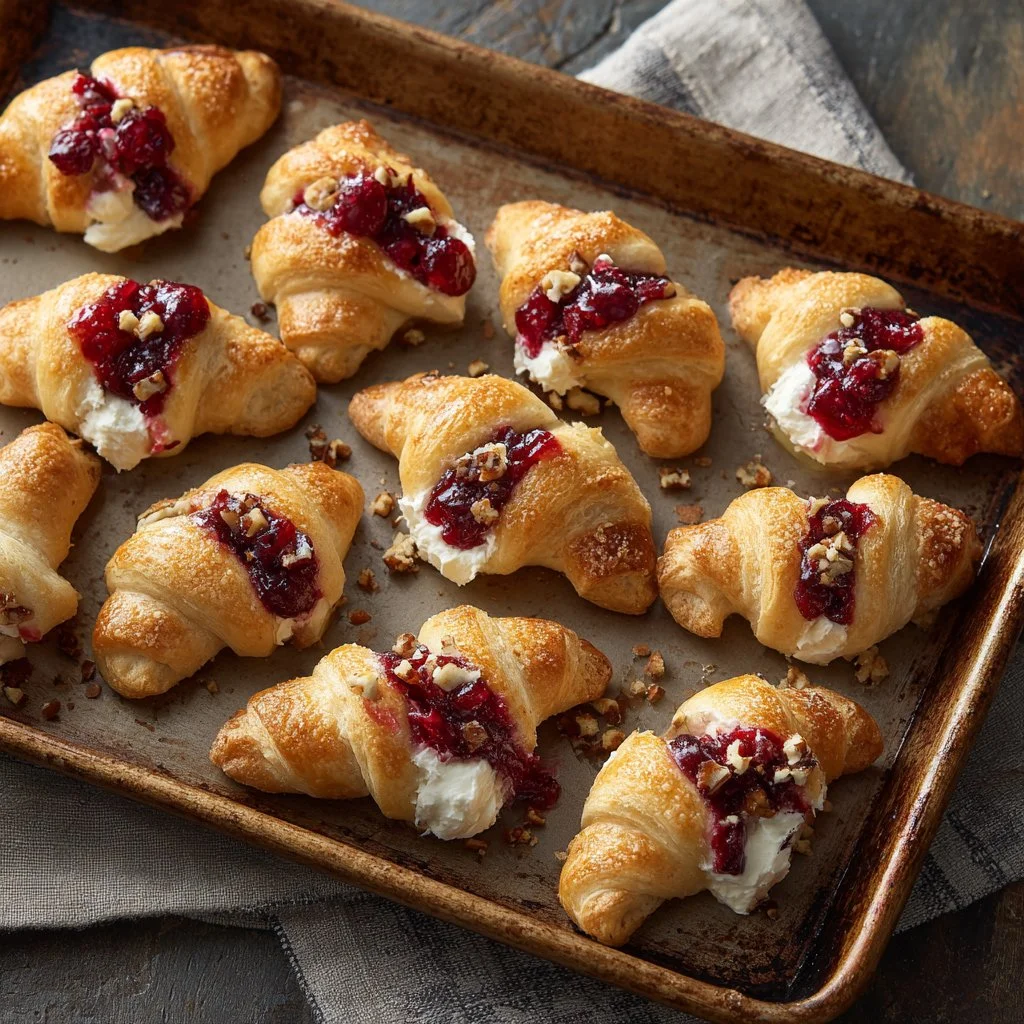 Cranberry Cream Cheese Crescent Bites
