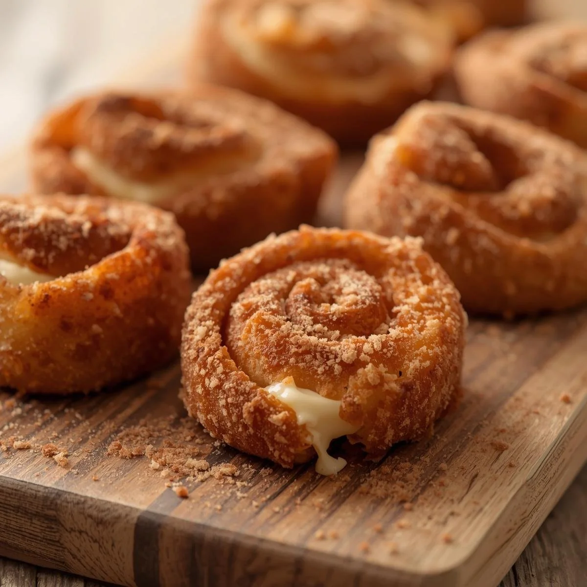 Crispy Keto Cinnamon Cream Cheese Roll Ups