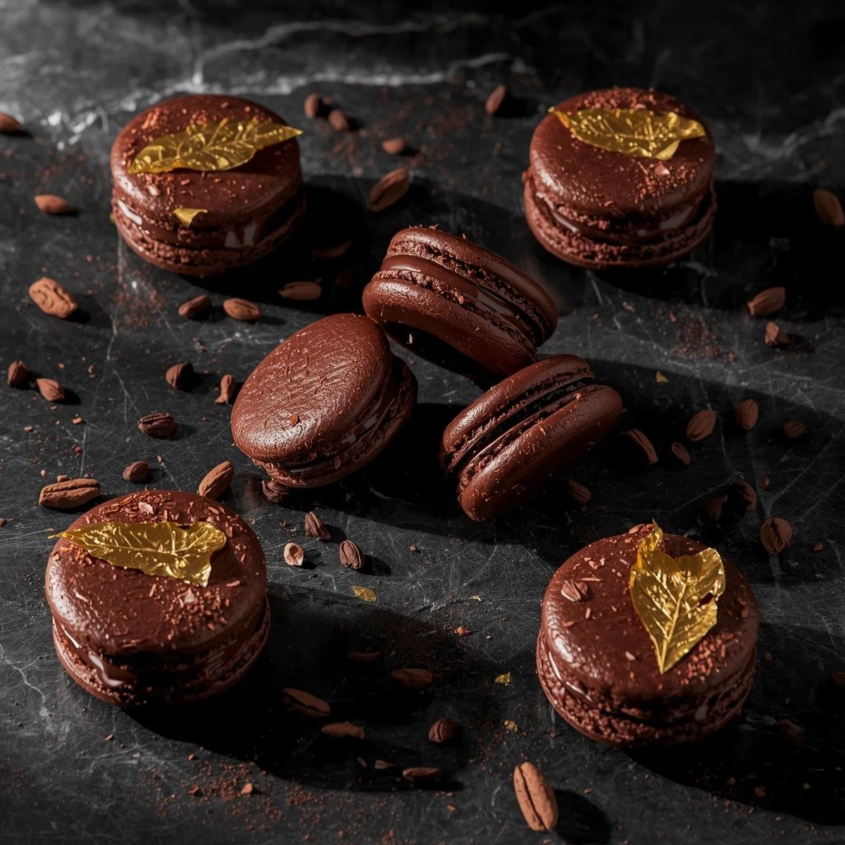 Divine Chocolate Macarons with Ganache Filling