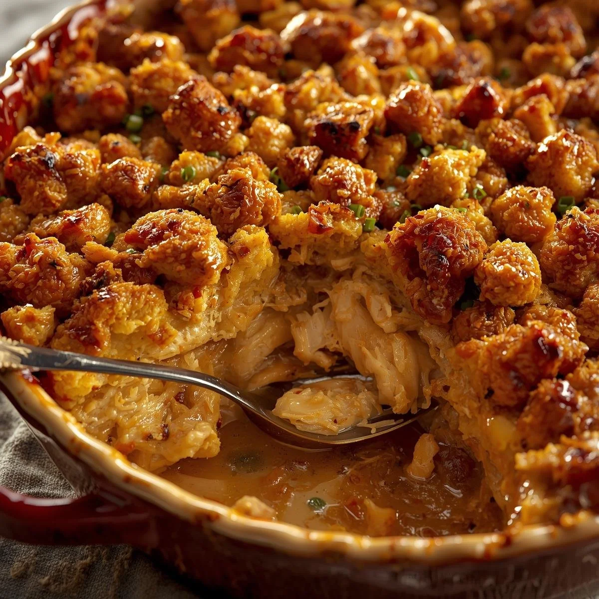 Dolly’s Chicken and Stuffing Casserole