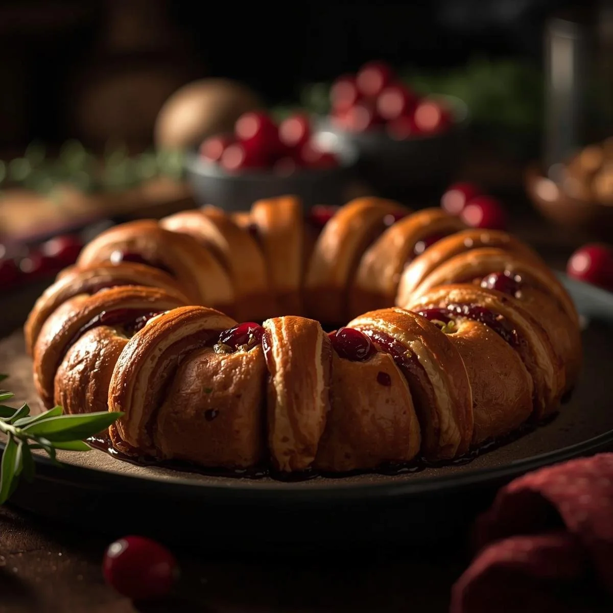 Turkey Cranberry Crescent Ring Recipe