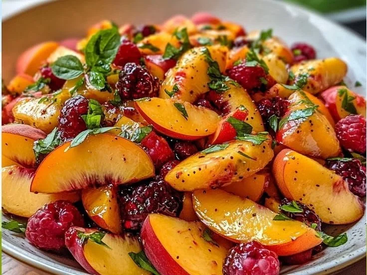 Summer Peach Salad Recipe